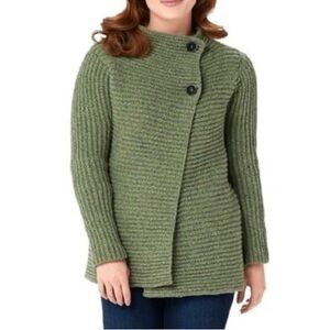 Fisherman Out of Ireland merino wool and cashmere blend cardigan size S